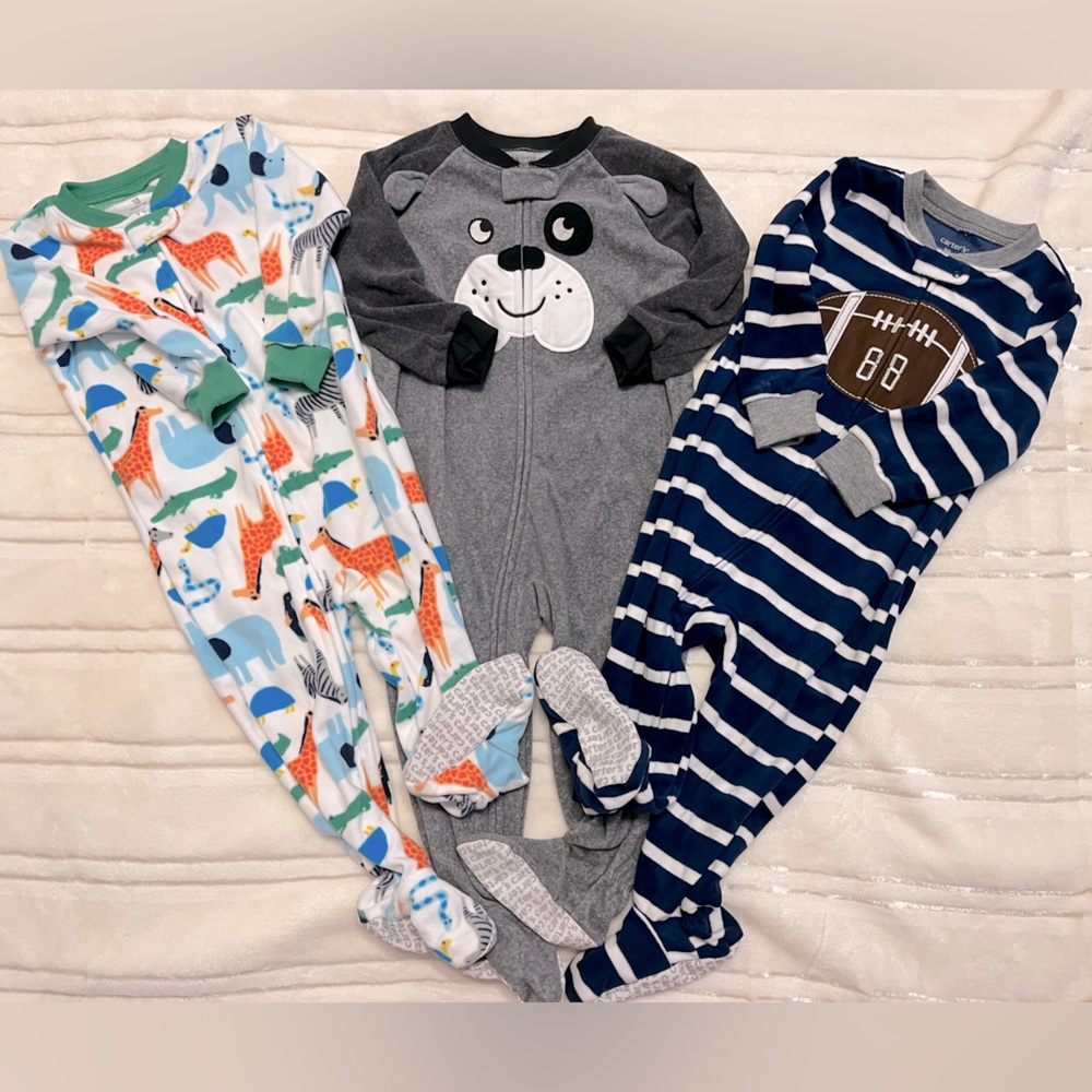 Carters fleece footie pajamas size 18 mos